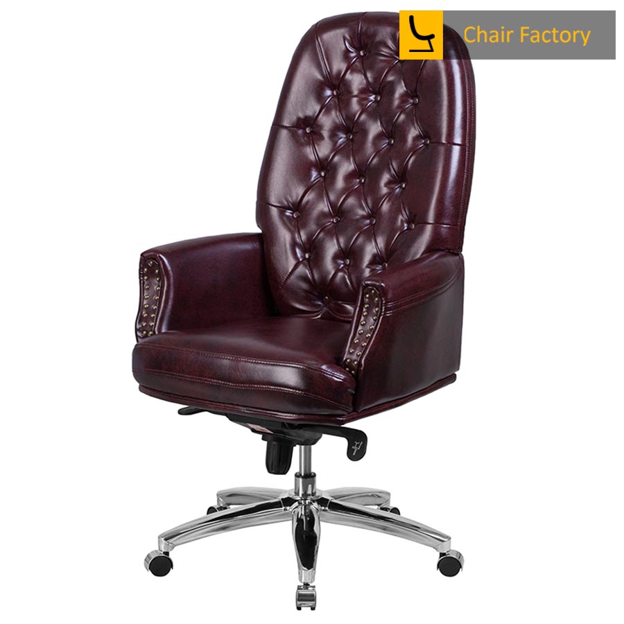 Supremos Burgundy High Back conference Leather Chair